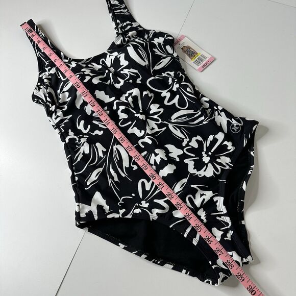 Hurley One Piece Bathing Suit Womens Sz S Ink Fresco UPF 50+ Vacation Beach NEW - Picture 12 of 16